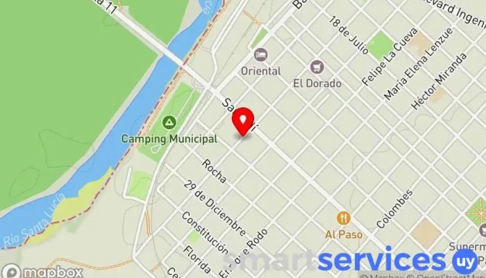 mapa de Casa Viva - Santa Lucia - Canelones. Centro cultural en Santa Lucía