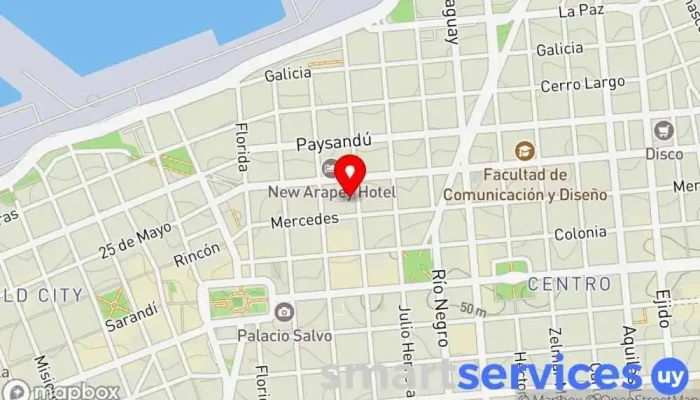 mapa de Casa Zorrilla | Sociedad Anónima de Radioemisoras del Plata Emisora de radio en Montevideo