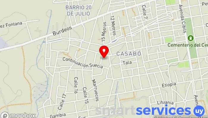 mapa de Casabó  en Montevideo