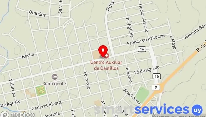mapa de Castillos  en Castillos