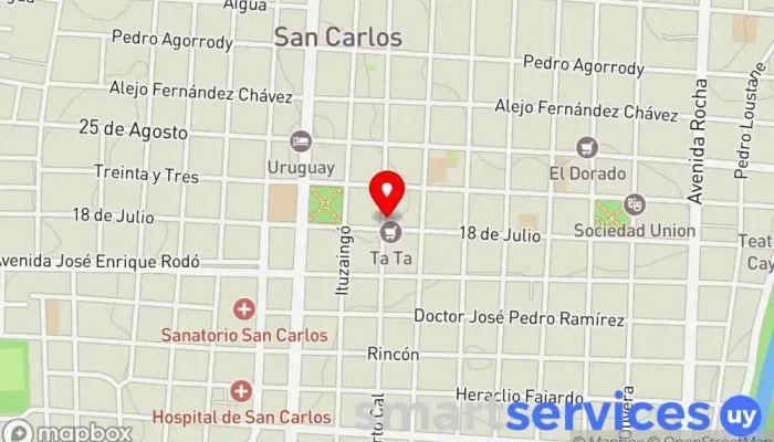 mapa de Cecilia Bittencourt Fotografía  en San Carlos