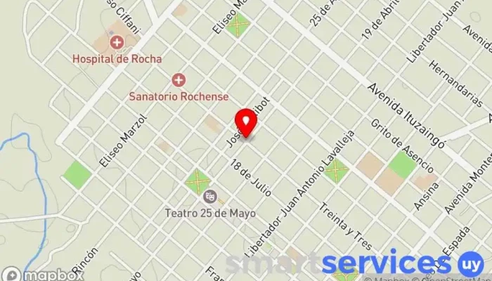 mapa de C.E.I Escuela en Rocha