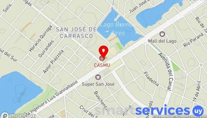 mapa de Centro Civico Costa Urbana Oficina tributaria municipal en Ciudad de la Costa
