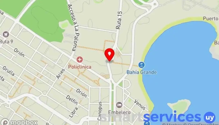 mapa de Centro Cultural La Paloma, Rocha. Centro cultural, Atracción turística en La Paloma
