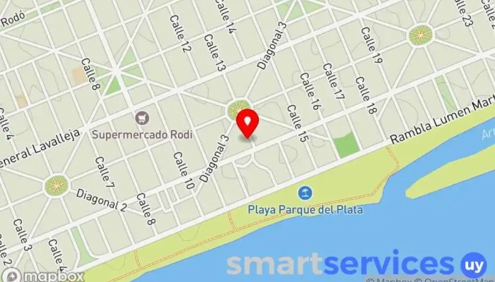 mapa de Centro Cultural Parque del Plata Centro cultural en Parque del Plata