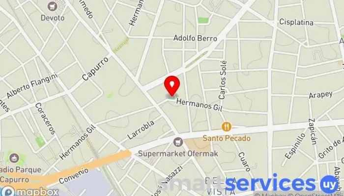 mapa de Centro Educativo Avanzar Centro educativo en Montevideo