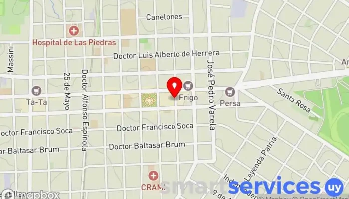 mapa de Cézanne y Cine En Tu Barrio Centro artístico en Las Piedras