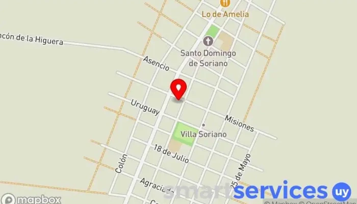 mapa de Chalé alto Albergue en Villa Soriano