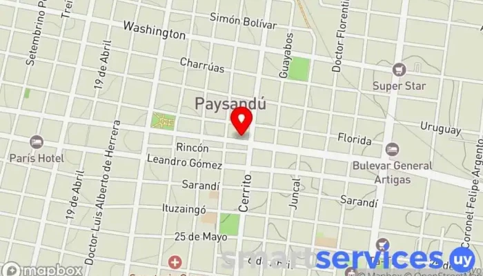 mapa de Chalela Seguros Compañía de seguros en Paysandú