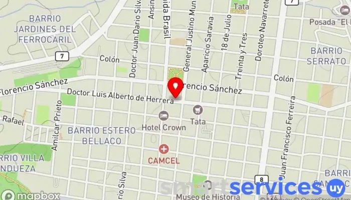 mapa de Chaplin Cine Cine en Melo