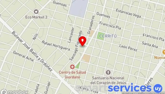 mapa de Cine Grand Prix Cine en Montevideo