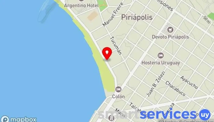 mapa de Cine Miramar Cine en Piriápolis