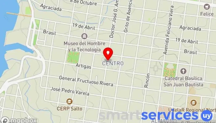 mapa de Cine sarandi Cine en Salto