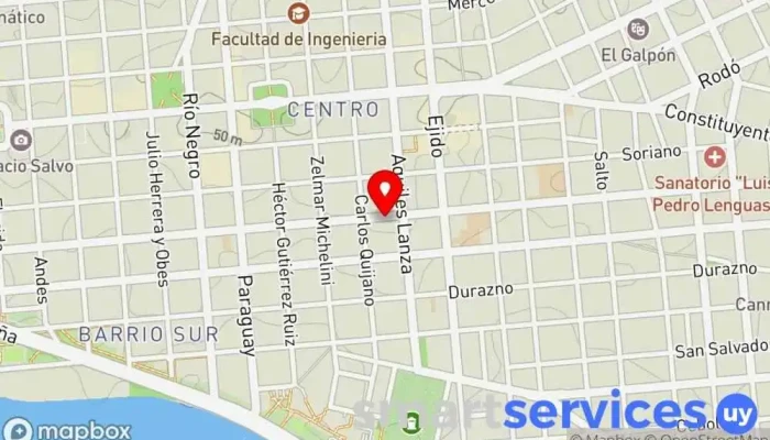 mapa de Cine Universitario del Uruguay Cine, Organización sin ánimo de lucro en Montevideo