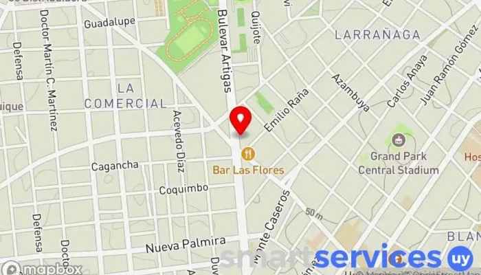 mapa de CIPS SEGURIDAD Servicio de seguridad en Montevideo