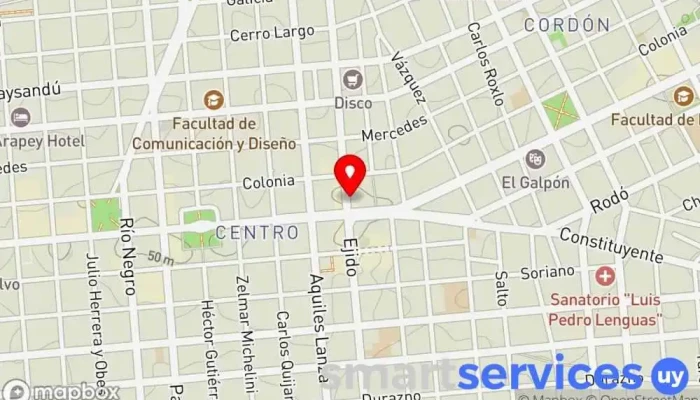 mapa de Circuit Tienda de electrónica en Montevideo