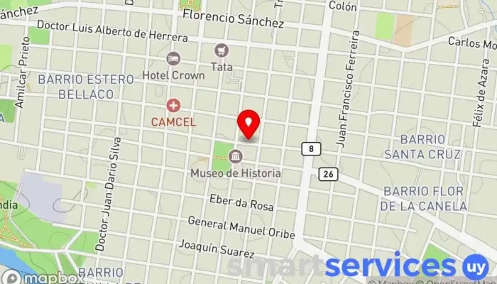 mapa de Ciudad de Melo FM 99.1 Emisora de radio en Melo