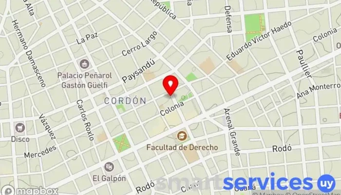 mapa de CLARA VISIÓN Óptica, Optometrista en Montevideo