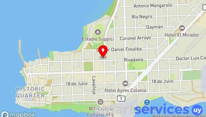 mapa de Claridad FM 90.9 Emisora de radio en Col. del Sacramento