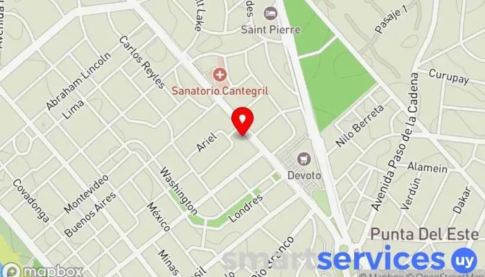 mapa de Club Sol del Este. Ahora son viviendas privadas Apartamento turístico, Condominio, Parque vacacional en Punta del Este