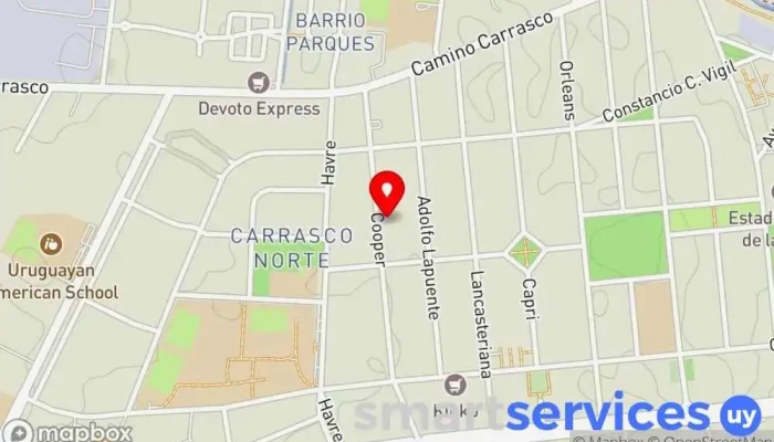 mapa de Club Uruguayo de Rally Asociación u organización en Montevideo