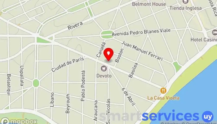 mapa de COBOE S.A. (anexo) Farmacia en Montevideo