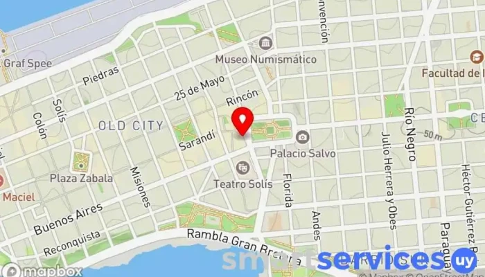 mapa de COIT Viajes Agencia de viajes, Servicio de envíos en Montevideo
