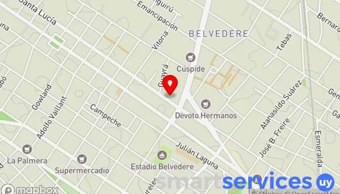 mapa de Colegio Adventista del Prado Escuela en Montevideo