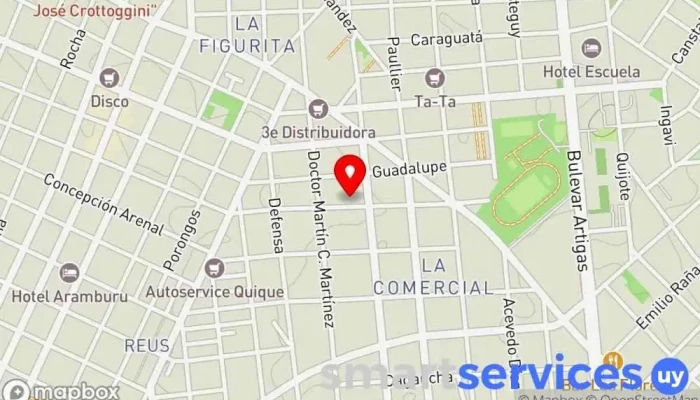 mapa de Colegio Agustín Ferreiro Escuela en Montevideo