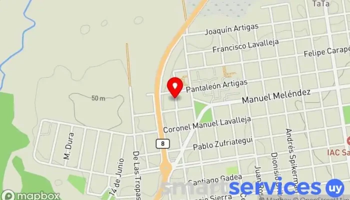mapa de Colegio Bilingue El Salvador Centro educativo en Ejido de Treinta y Tres