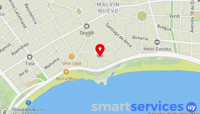mapa de Colegio del Sur - Sector Primaria Colegio privado en Montevideo