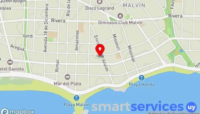 mapa de Colegio Federico García Lorca - Primaria Colegio privado, Escuela en Montevideo