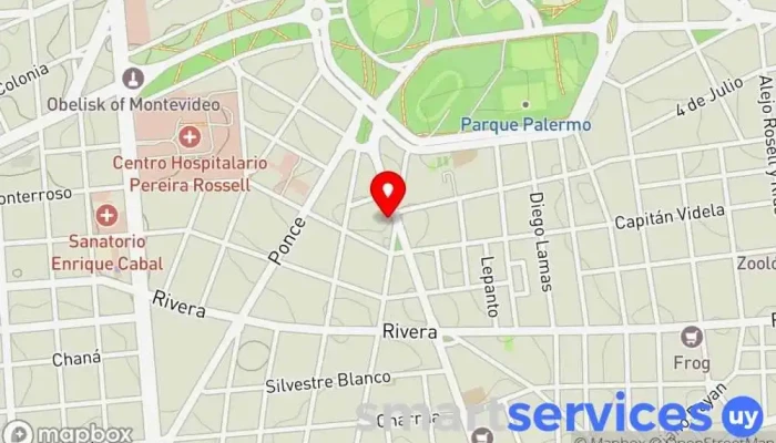 mapa de Colegio inglés-Educación Inicial Escuela en Montevideo