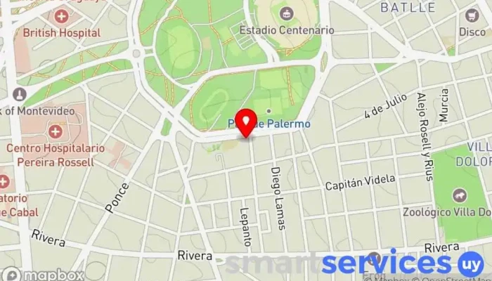 mapa de Colegio Ingles Jardineria Escuela en Montevideo