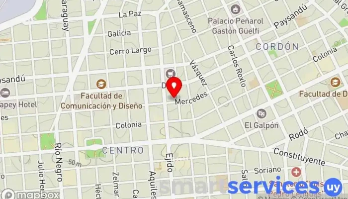 mapa de Colegio Inmaculado Corazón de María Adoratrices Escuela católica en Montevideo