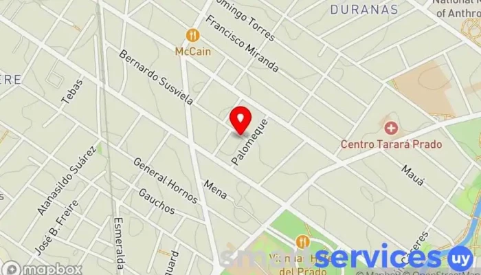 mapa de Colegio, Liceo Bethesda Escuela en Montevideo