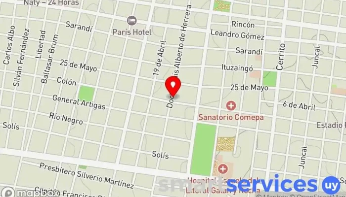 mapa de Colegio «Los Candiles» Escuela en Paysandú