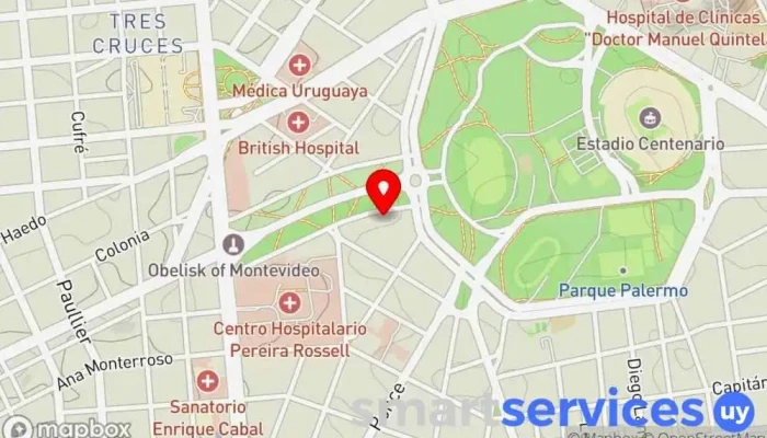 mapa de Colegio Los Pilares Colegio bilingüe en Montevideo