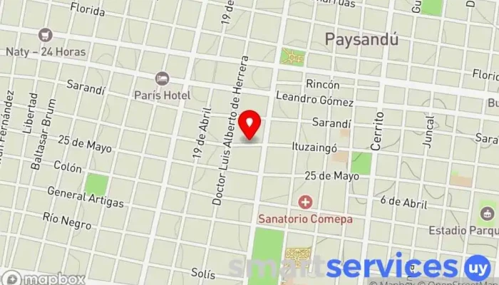 mapa de Colegio Master Escuela en Paysandú