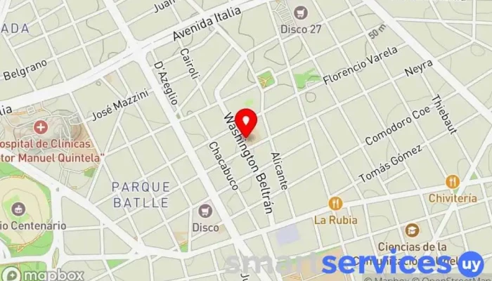 mapa de Colegio Nuestra Señora De Luján Colegio religioso en Montevideo
