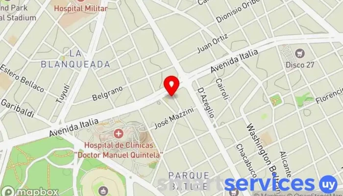 mapa de Colegio Paulo Freire Escuela en Montevideo
