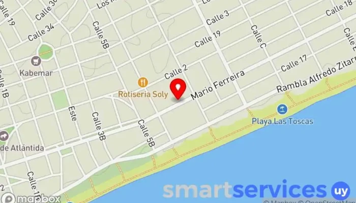 mapa de Colegio Rafael Barradas Escuela en Atlántida
