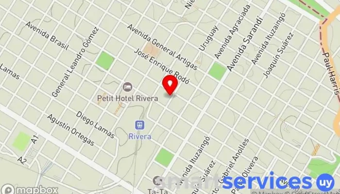 mapa de Colegio Rodó - Primaria Colegio privado en Rivera