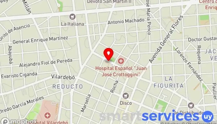 mapa de Colegio Sagrado Corazón Colegio religioso en Montevideo