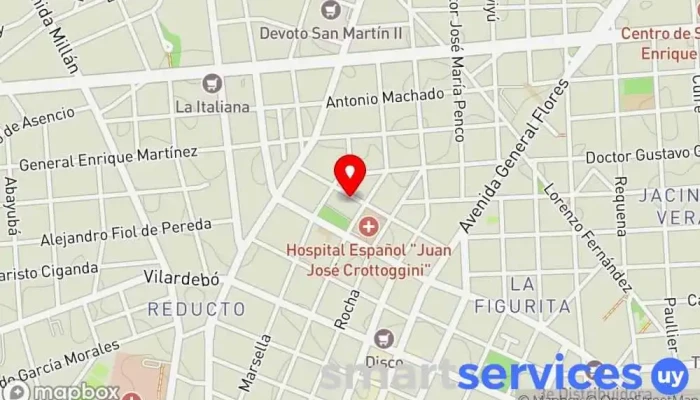mapa de Colegio Sagrado Corazón (salida) Centro educativo en Montevideo