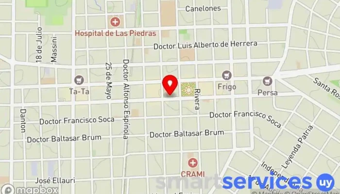 mapa de Colegio San Isidro Institución educativa en Las Piedras