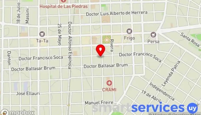 mapa de Colegio San José. Liceo y Magisterio María Auxiliadora Escuela, Escuela comunitaria, Escuela primaria, Instituto de secundaria, Centro de educación preescolar en Las Piedras