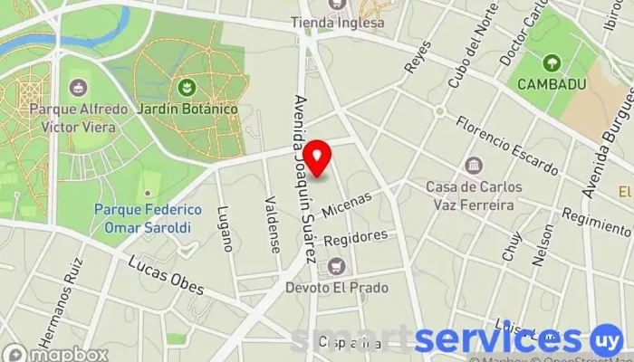 mapa de Colegio San Pablo - Educación Inicial Colegio privado, Escuela de enfermería en Montevideo