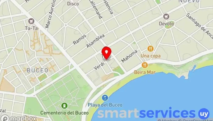 mapa de Colegio Santa Elena Escuela en Montevideo