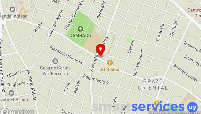 mapa de Colegio y Liceo CENI Escuela en Montevideo